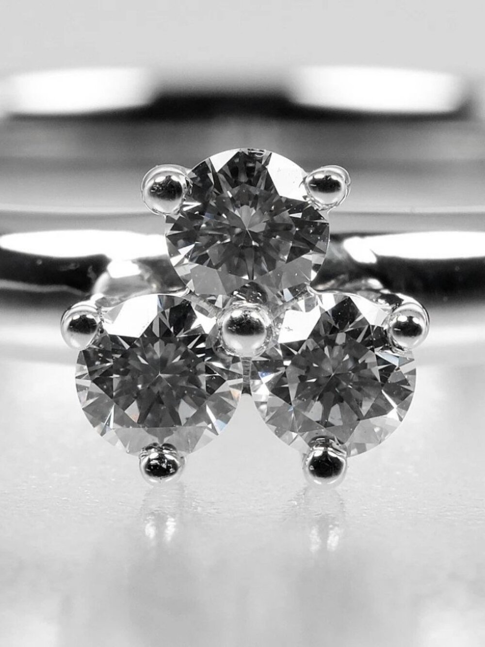 TIFFANY&Co. Aria Ring Pt950Platinum/diamond #4.5(US Size) 3.7g Women - Picture 9 of 9
